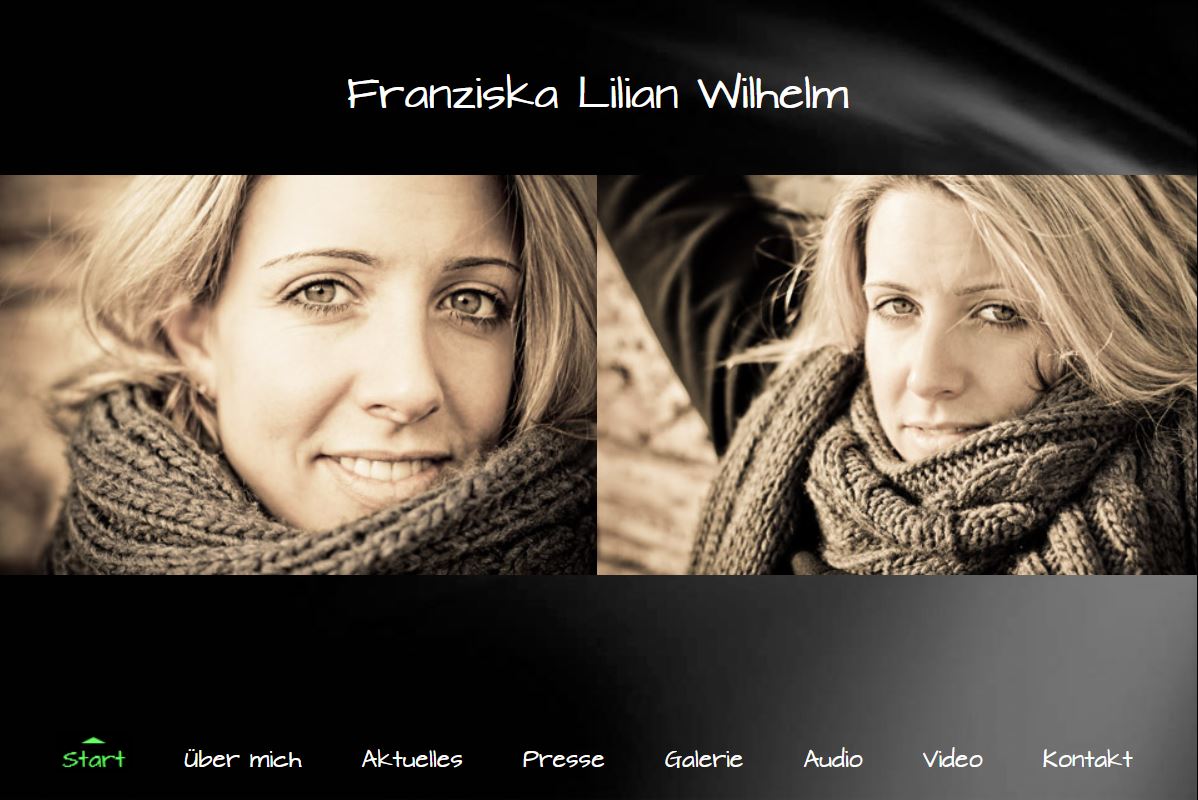Titel der Website Franziska Lilian Wilhelm